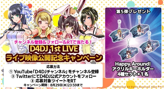 『D4DJ』ライブステージ映像公開！グッズが当たるキャンペーンも