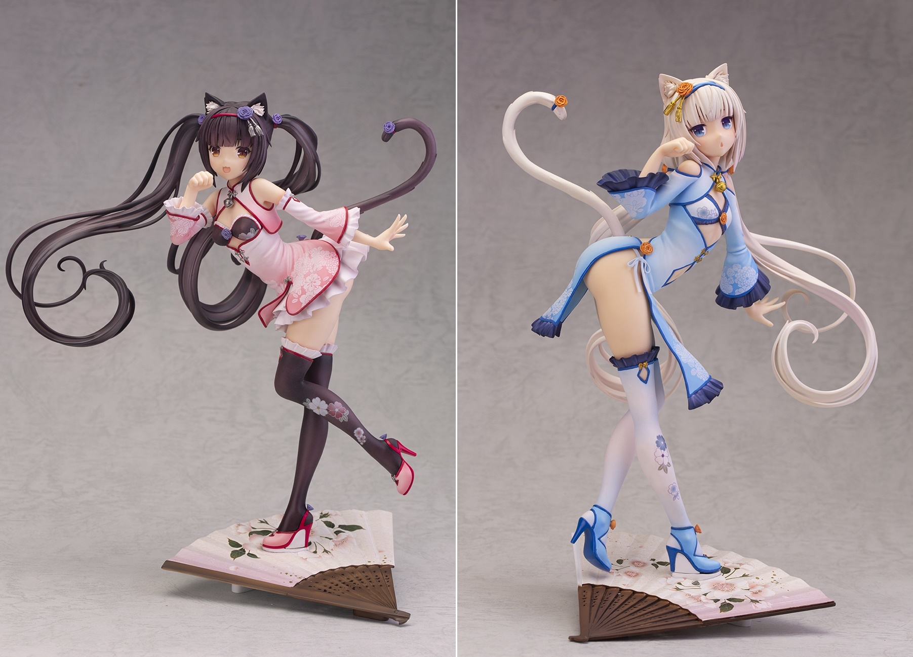 『ネコぱら』ショコラ＆バニラがチャイナドレス姿でフィギュア化