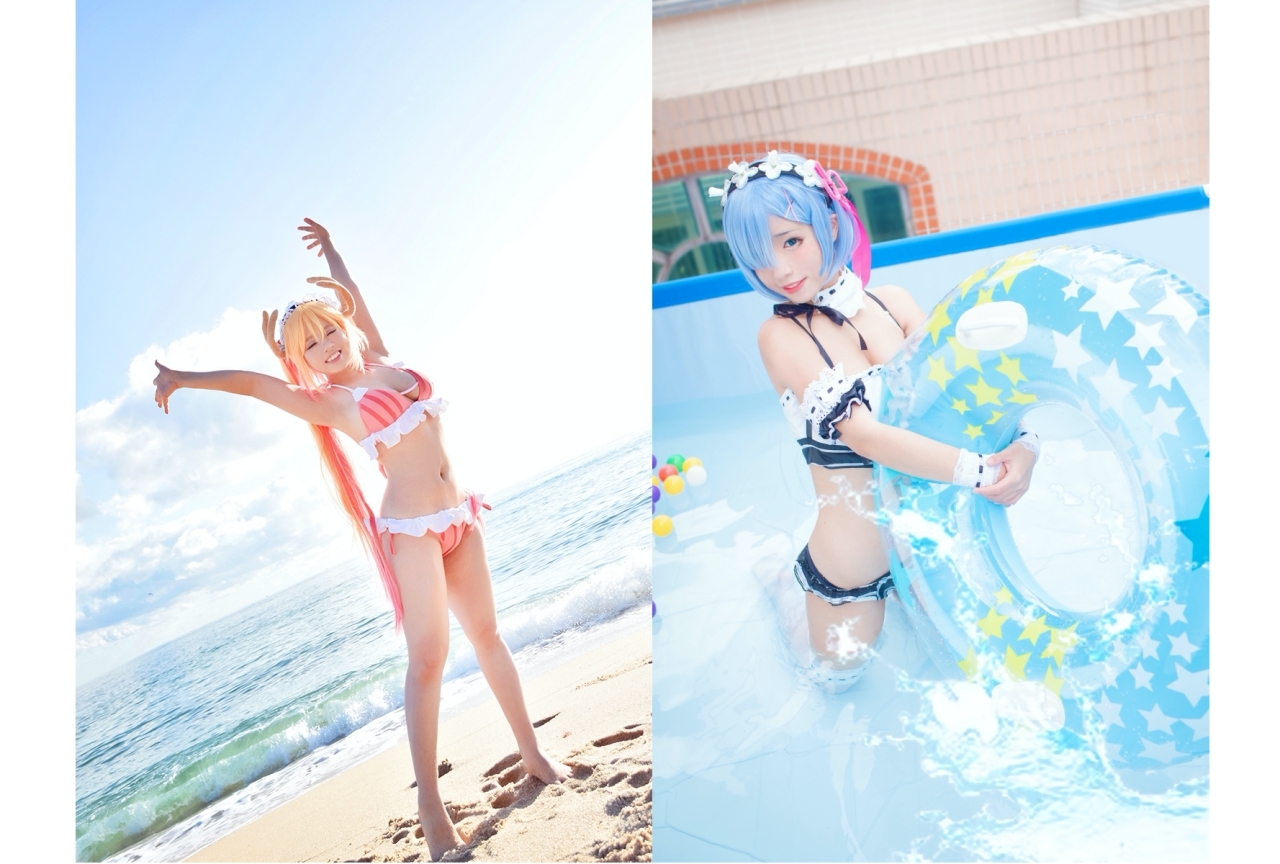 『リゼロ』『ああっ女神さまっ』『小林さんちのメイドラゴン』などの水着コスプレ特集