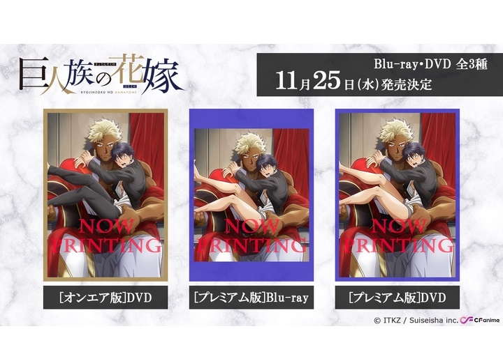 夏アニメ『巨人族の花嫁』BD発売、プレミアム版にオトナ向けシーン収録