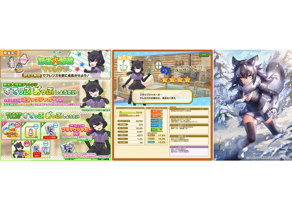 『けもフレ3』新イベント「野生大解放チャレンジ ブラックジャガー編」スタート！