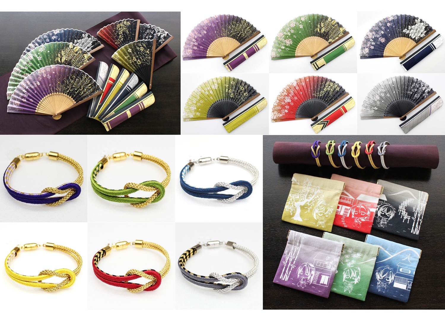 『薄桜鬼 真改』／「扇子・袋セット」＆「京くみひもブレスレット」登場