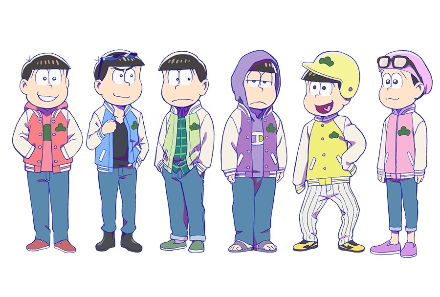 秋アニメ『おそ松さん』第3期より「スタジャン」姿の6つ子が初公開