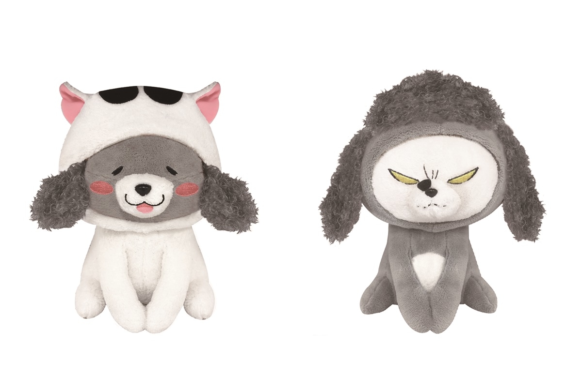 『犬と猫どっちも飼ってると毎日たのしい』ぬいぐるみ&ティッシュカバー登場