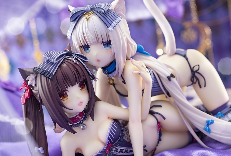 『ネコぱら』ショコラ＆バニラが10周年記念タペストリーを元にフィギュア化