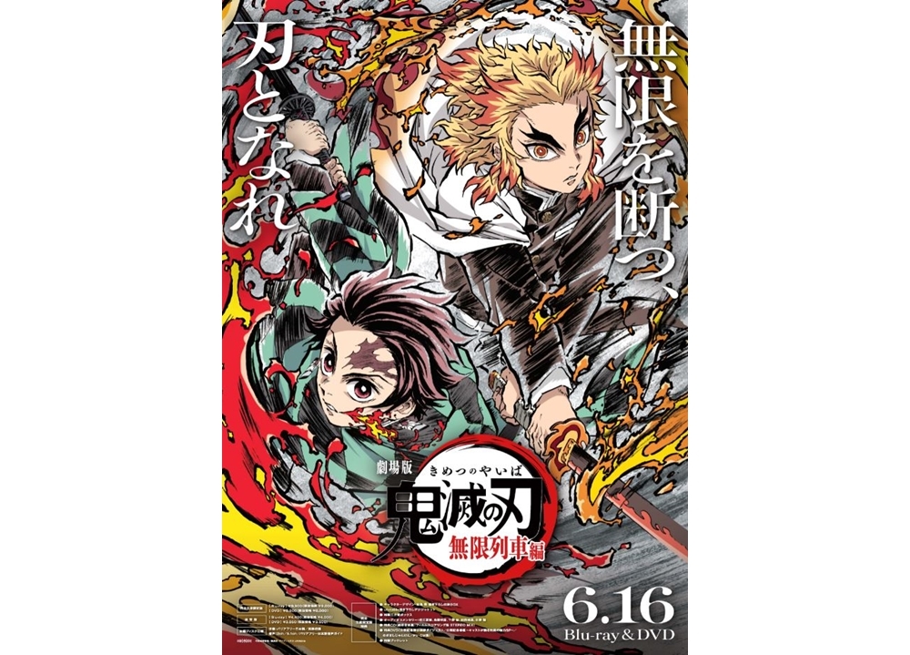 『劇場版「鬼滅の刃」無限列車編』BD＆DVDの累積売上枚数が100万枚突破！