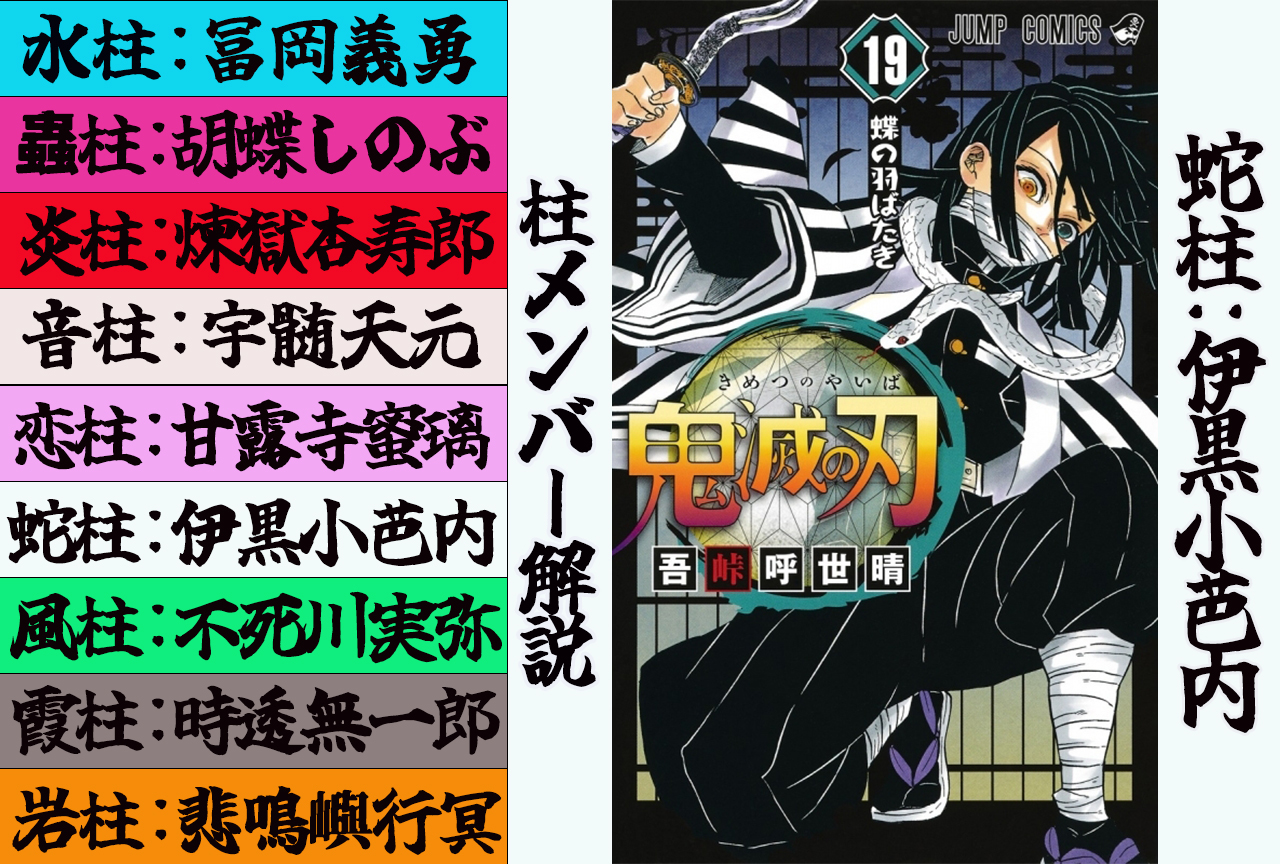『鬼滅の刃』蛇柱・伊黒小芭内（いぐろおばない）解説＆情報まとめ！