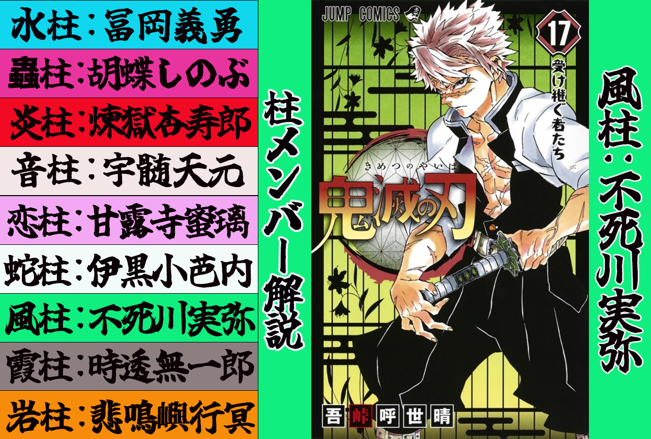 『鬼滅の刃』風柱・不死川実弥（しなずがわさねみ）解説＆情報まとめ！