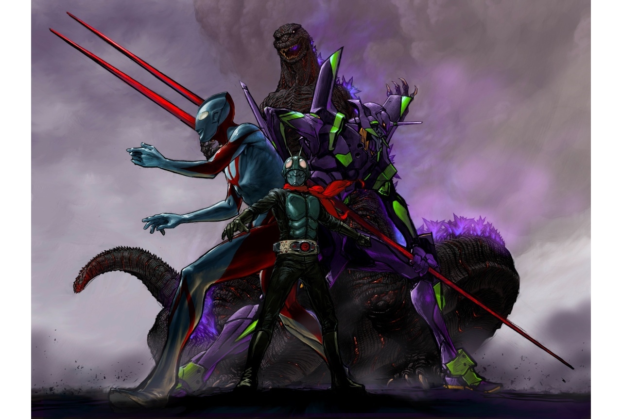 庵野秀明が参加する4作品のコラボ企画「シン・ジャパン・ヒーローズ・ユニバース」始動