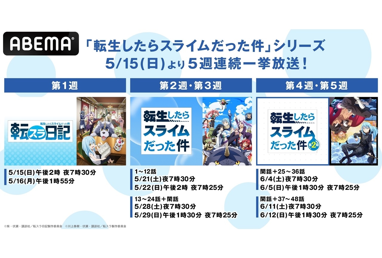 アニメ『転スラ』シリーズがABEMAにて一挙放送決定