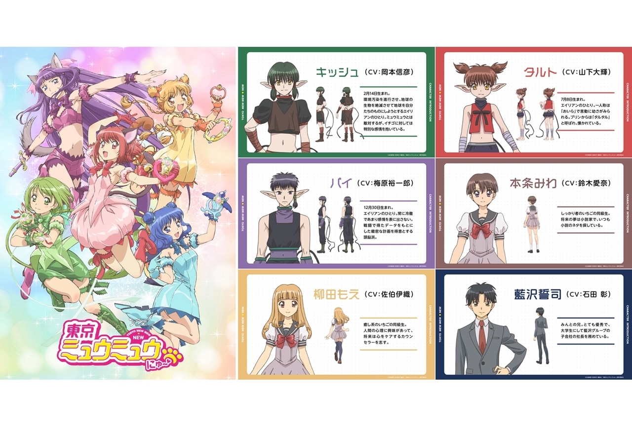 夏アニメ『東京ミュウミュウ にゅ～♡』追加声優に岡本信彦・山下大輝ら6名決定！