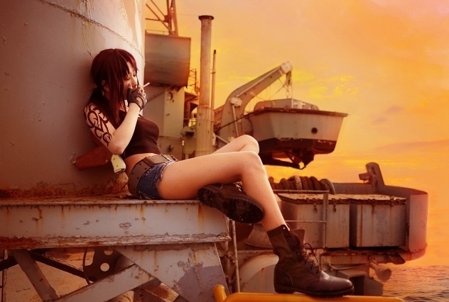 『ブラックラグーン』レヴィ、ロベルタのコスプレ特集