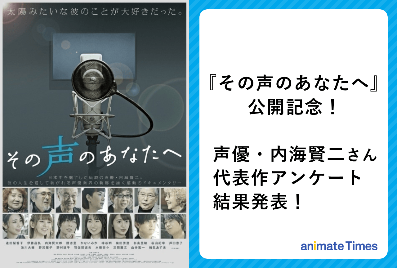 声優・内海賢二さん代表作アンケート結果発表