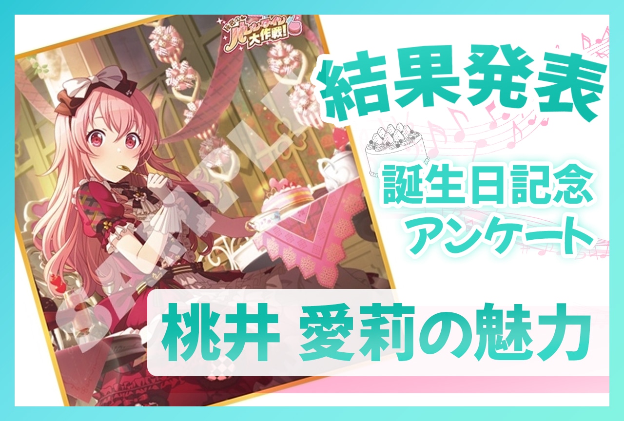 『プロセカ』モモジャン・桃井愛莉（CV：降幡愛）の「魅力」誕生日記念アンケート結果発表