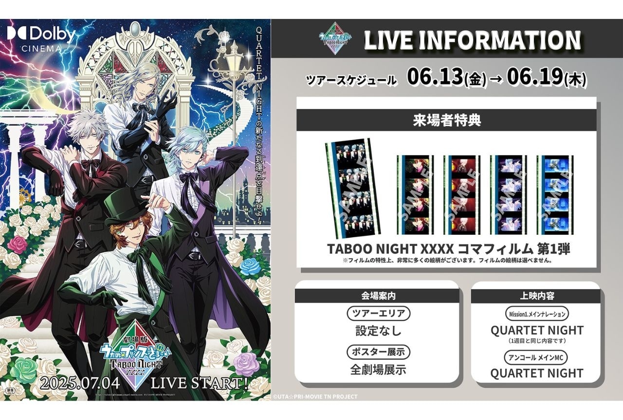 『うたプリTN 』7月4日よりDolby Cinema版上映決定