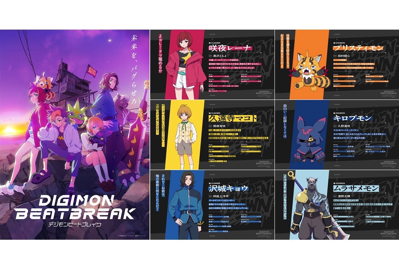 『DIGIMON BEATBREAK』10月5日放送スタート、追加声優に黒沢ともよら6名発表