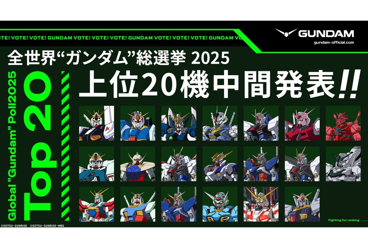 「全世界“ガンダム”総選挙2025」中間結果発表｜黒沢ともよ、林原めぐみ、阪口大助らのコメント到着