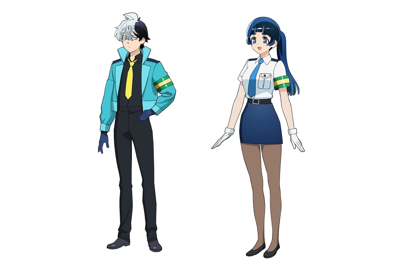 『超巡！超条先輩』超条巡＆一本木直のキャラクター設定画